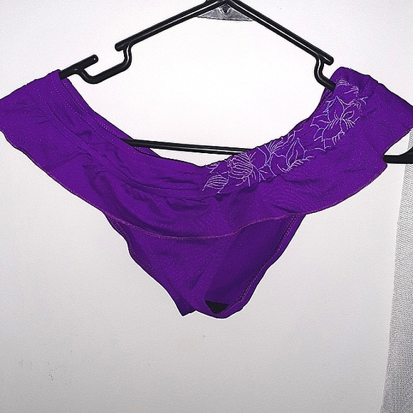 Purple Ruffle Bottom Bikini - Picture 3 of 6